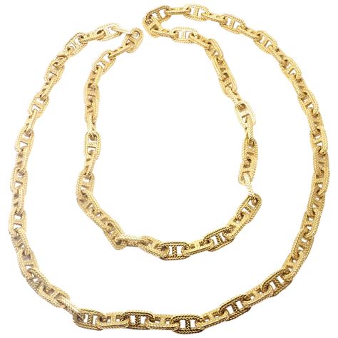 hermes yellow gold chain clic h cube necklace|Hermès.